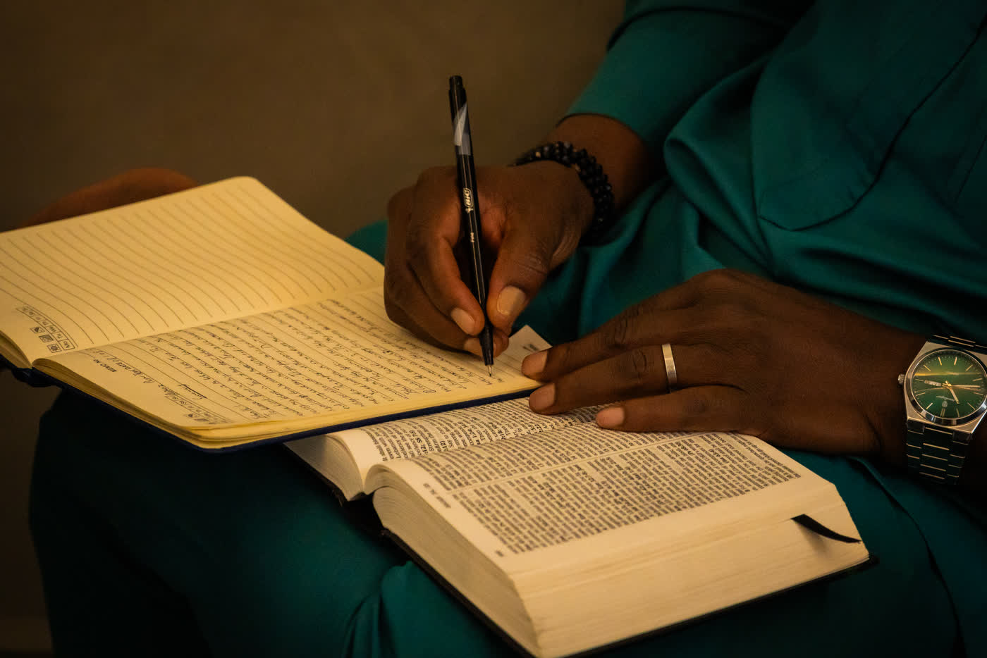Taking notes during a teaching